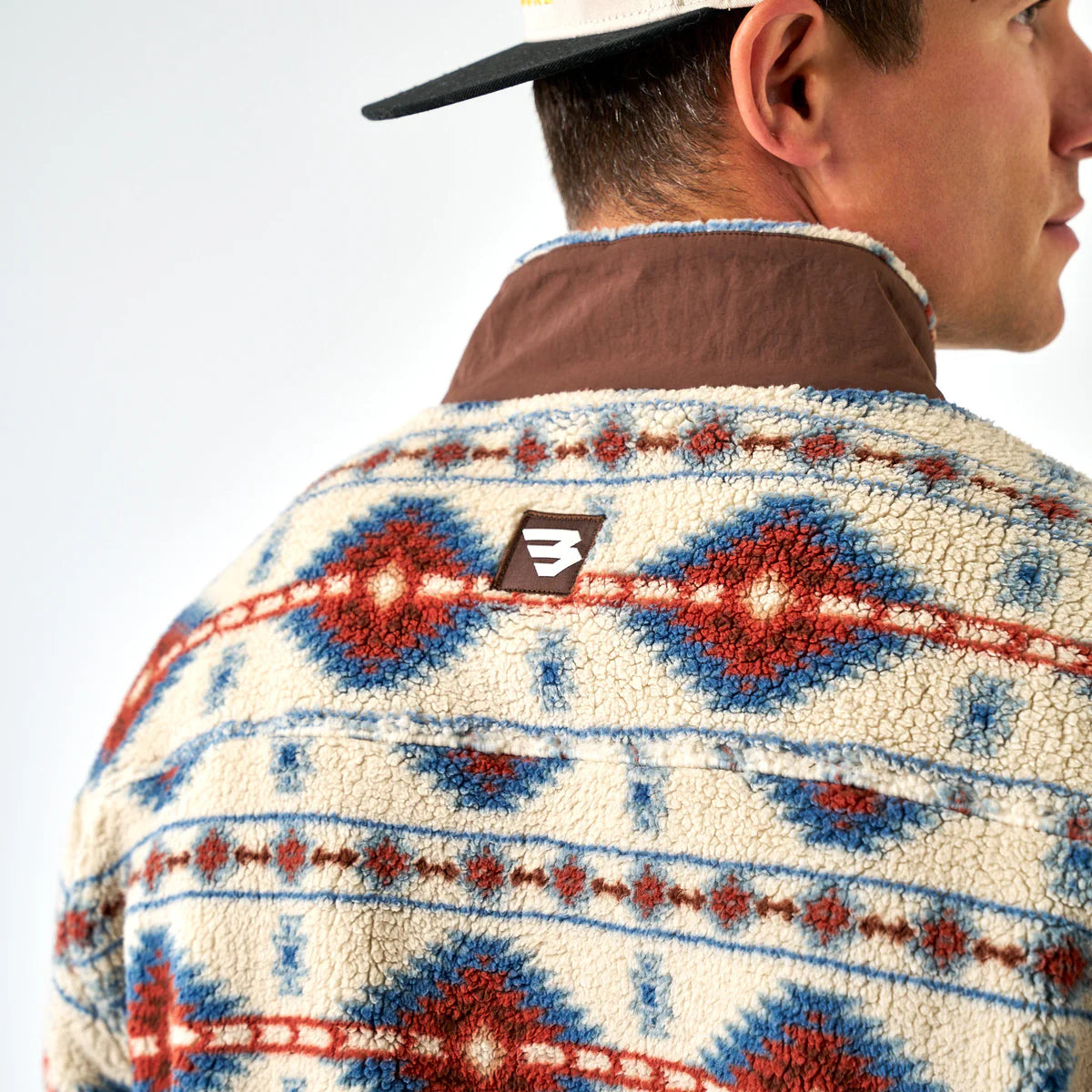 Burlebo Mountain Fleece Sherpa Quarter Zip - Arizona Aztec