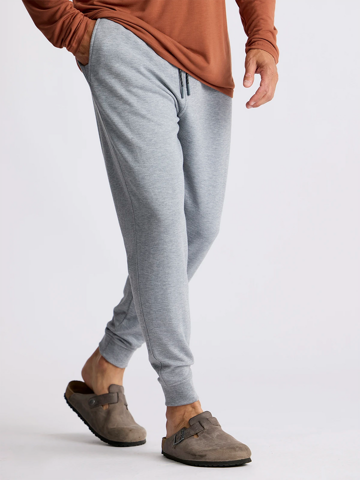 FreeFly Men’s Bamboo Lightweight Fleece Jogger - Heather Grey