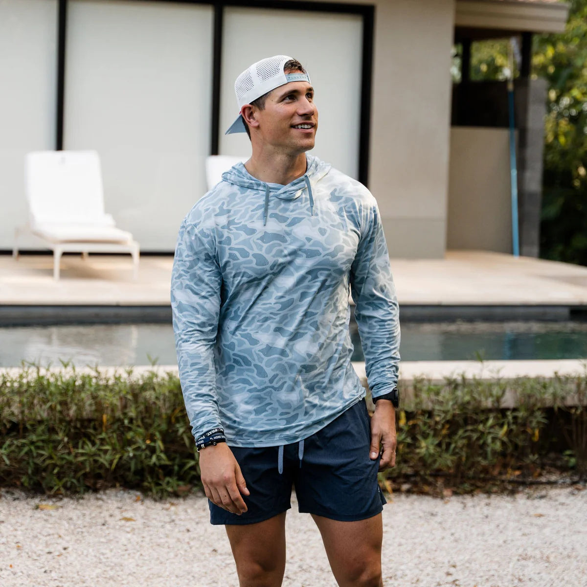 Burlebo Men’s S26 Performance Hoodie - Seaside Camo
