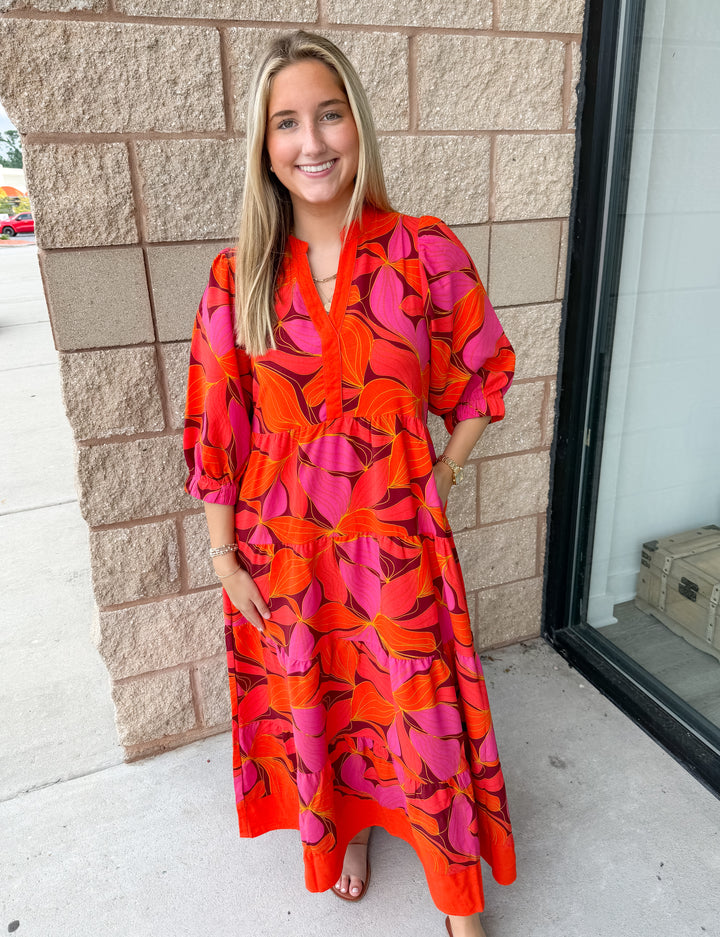 Cameron Dress - Glow Over Fire