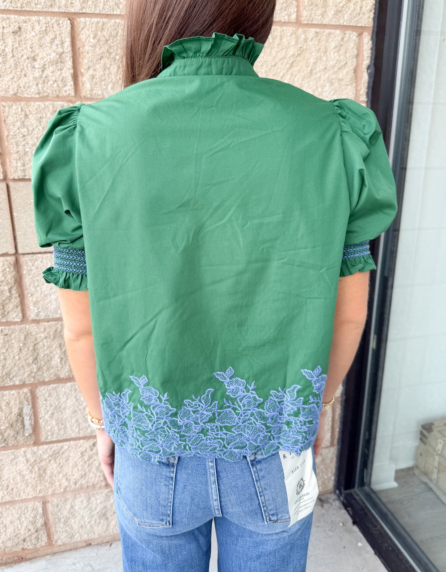 Graceful Gardens Embroidery Top