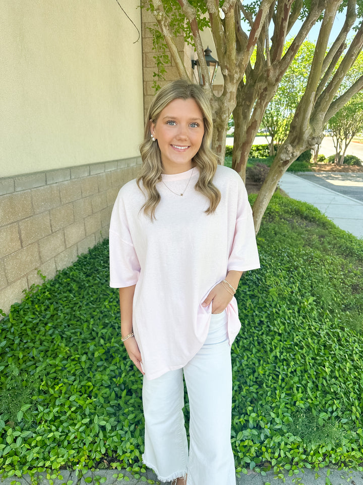 Hana Basic Tee - Soft Pink