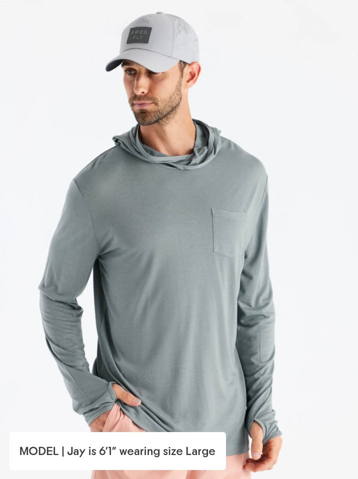 Free Fly Men’s Bamboo Lightweight Hoodie - Slate