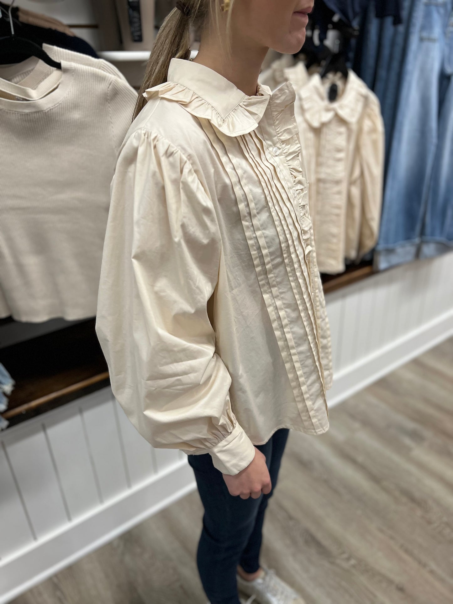 Bella Ruffle Trim Top