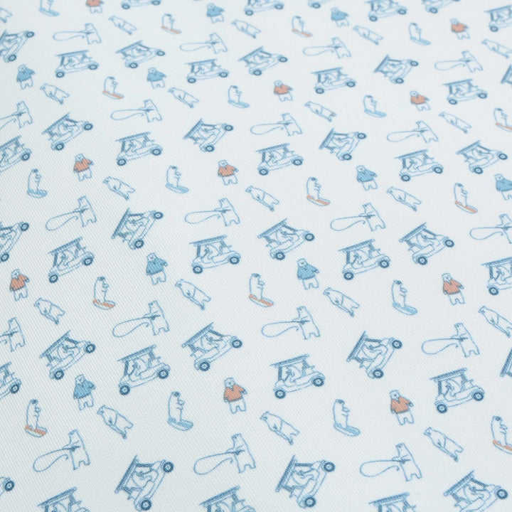 Genteal F25 Stream To Green Printed Performance Polo - Intense Indigo