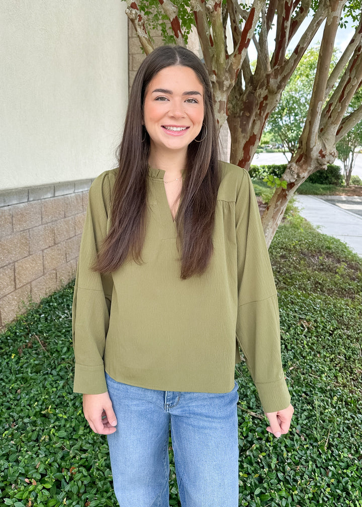 Dixon V-Neck Long Sleeve Top