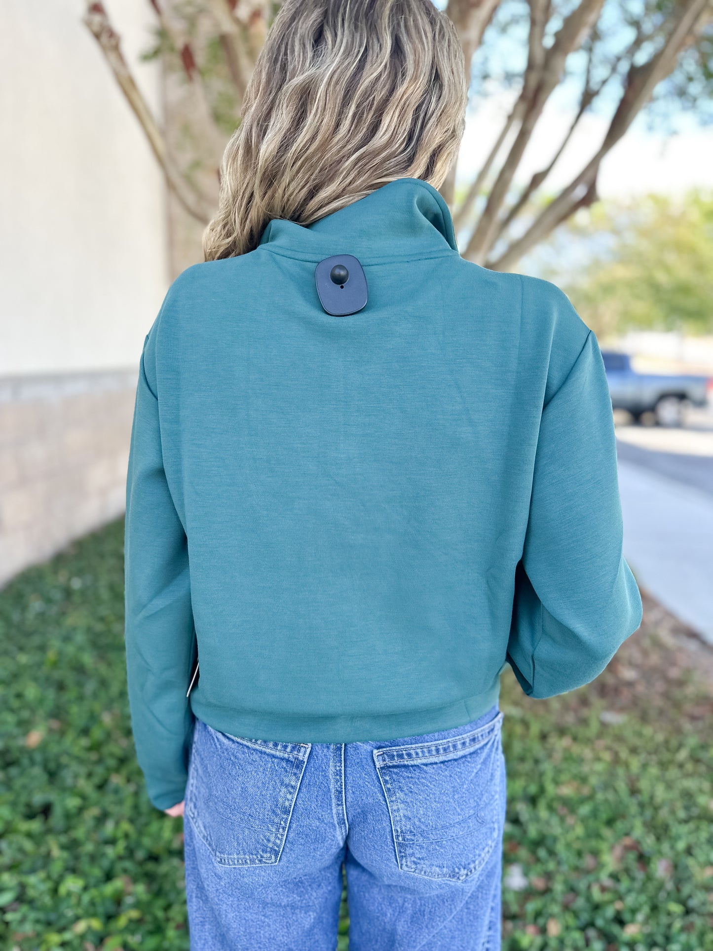 Simply Pullover Quarter Zip - Jade