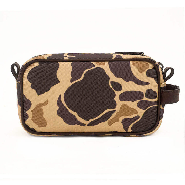 Mission Mercantile Campaign Waxed Canvas Toiletry Shave Kit - Smoke Vintage Camo