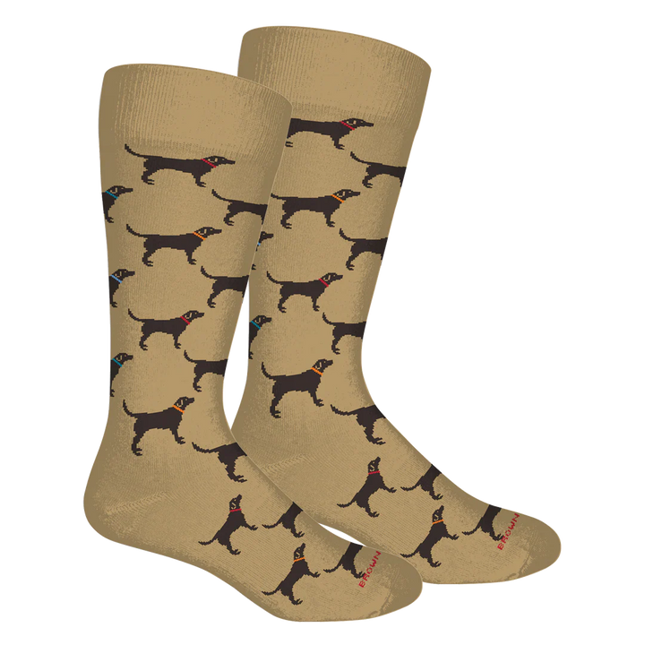 Brown Dog Socks - Labs Khaki