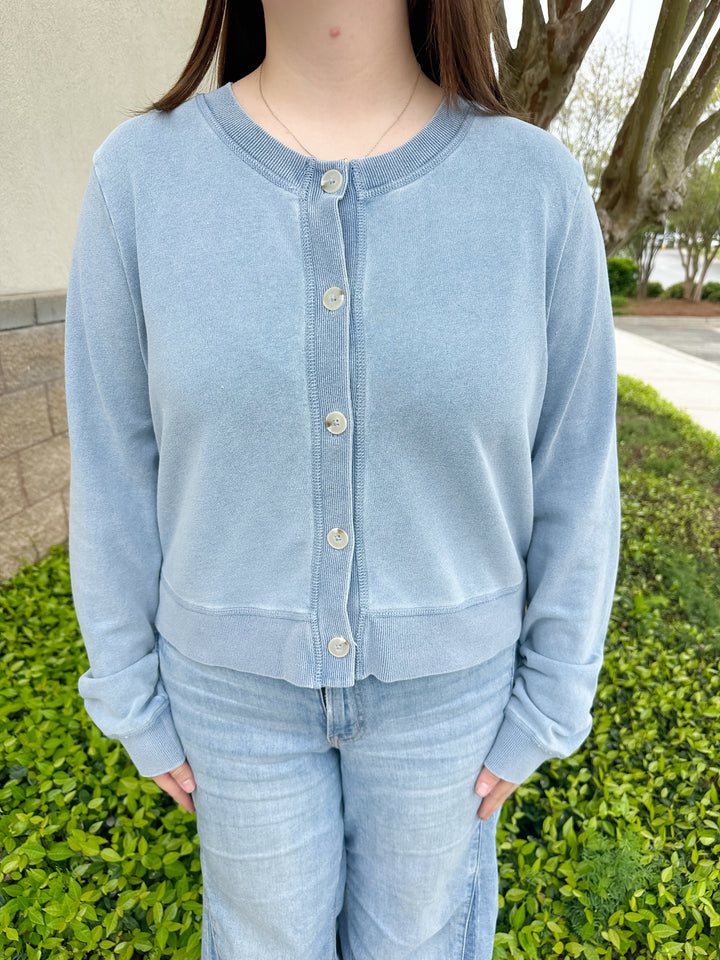 Daily Knit Denim Cardigan - Ocean Air Indigo