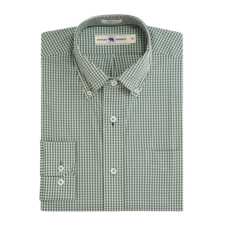 Onward Reserve Montagu Classic Fit Quad Button Down - Duck Green