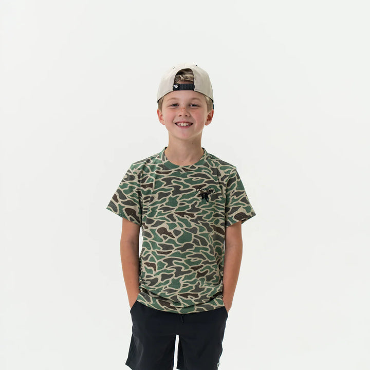 Burlebo Youth Retro Duck Camo S/S Tee - BURLEBO Duck