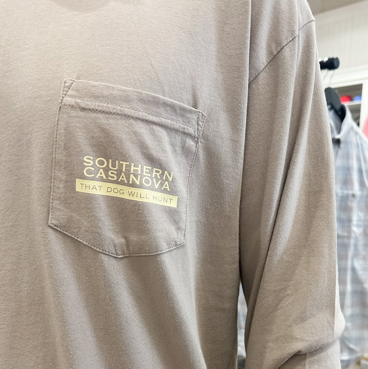 S. Casanova Quail Flush L/S T-Shirt - Tan