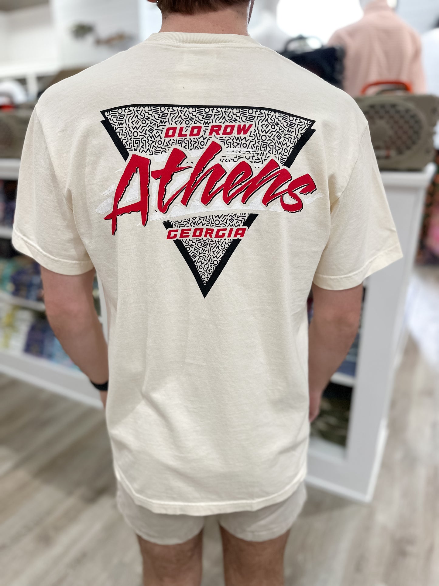 Old Row Athens Retro Triangle 2.0 S/S Pocket T-Shirt - Ivory