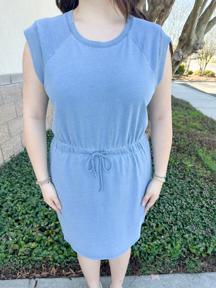 Kalani Jersey Mini Denim Dress