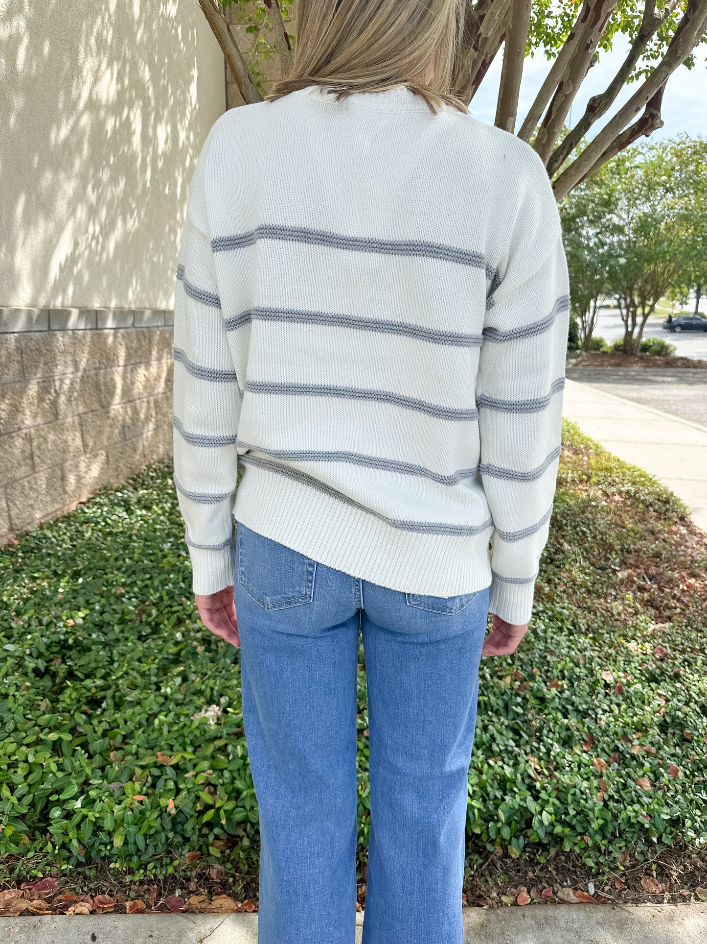 Boyfriend Striped Cotton Sweater