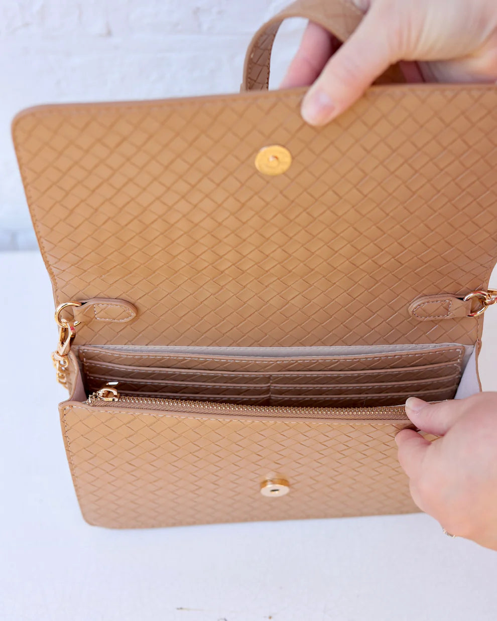 CH Bryn Clutch/Crossbody- Woven Tan