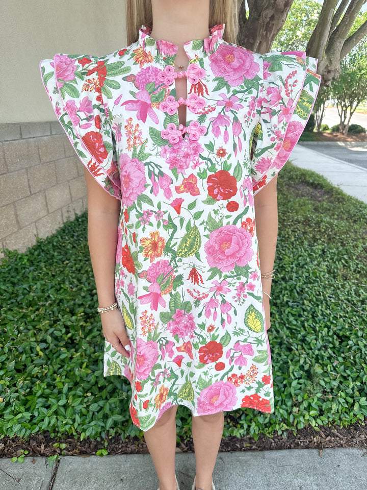 Jenna Butterfly Button Dress
