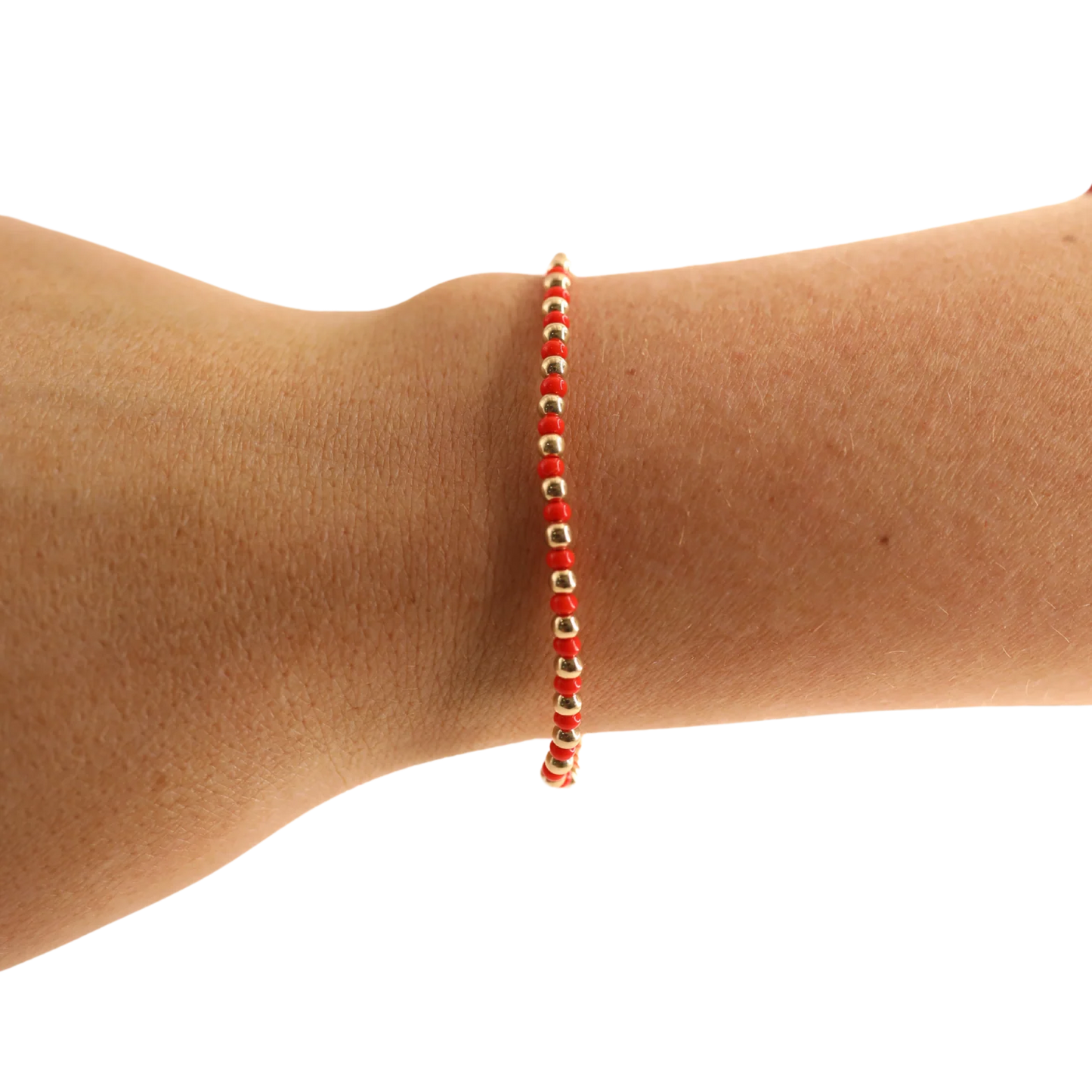 Beaded Blondes Bright Red Demi Bracelet