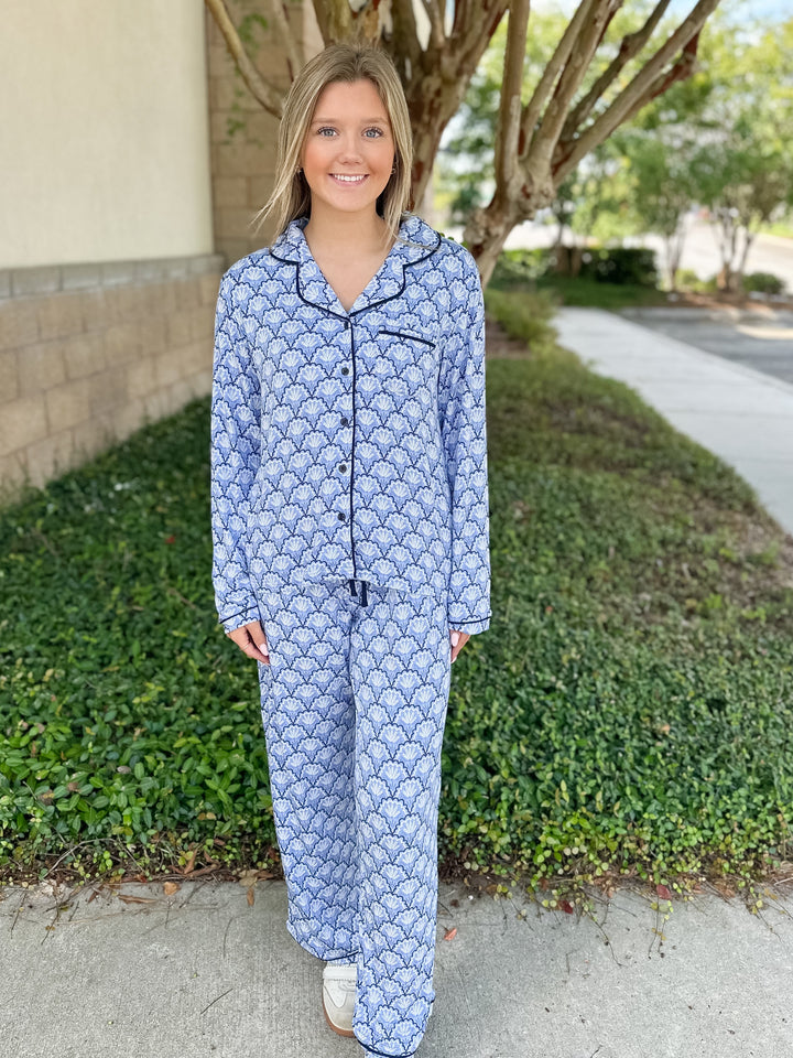 Charlotte Second Glance Pajama Pant Set - Blue