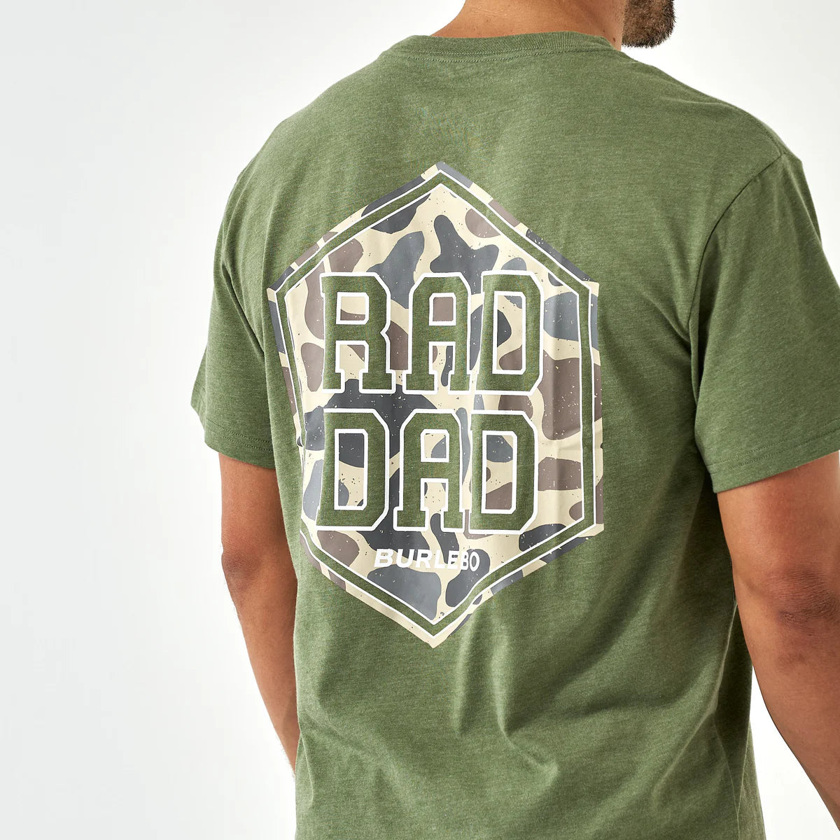 Burlebo Men’s Rad Dad Pocket T-Shirt - Heather Olive