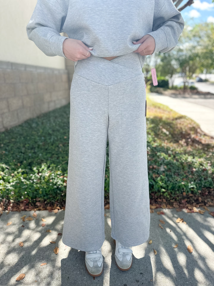 Simply Wide Leg Lounge Pant - Heather Grey