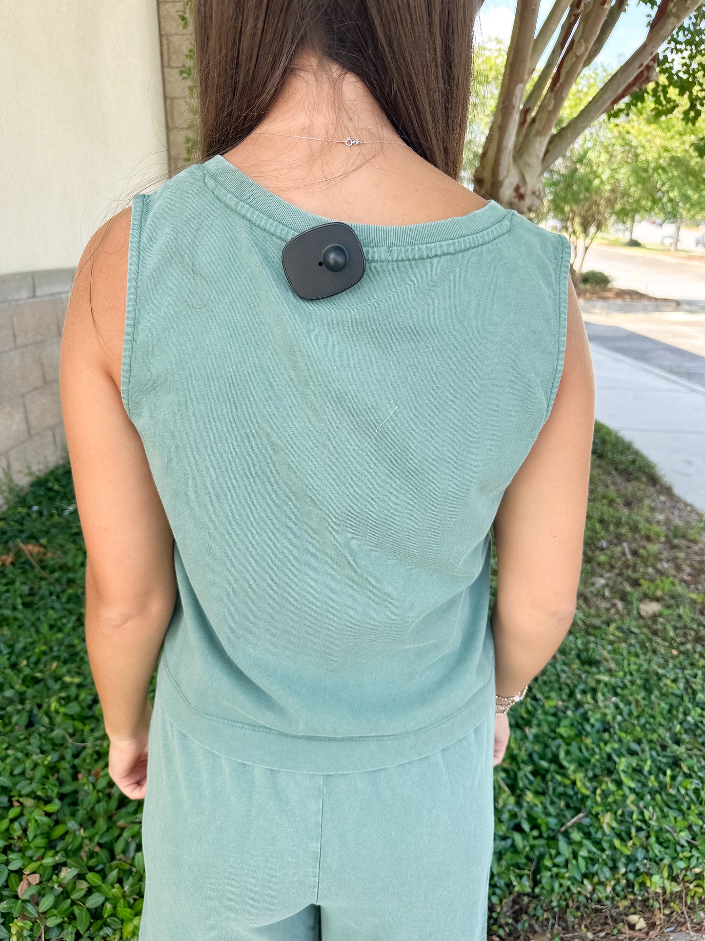 Sloane V-Neck Top - Hunter Green