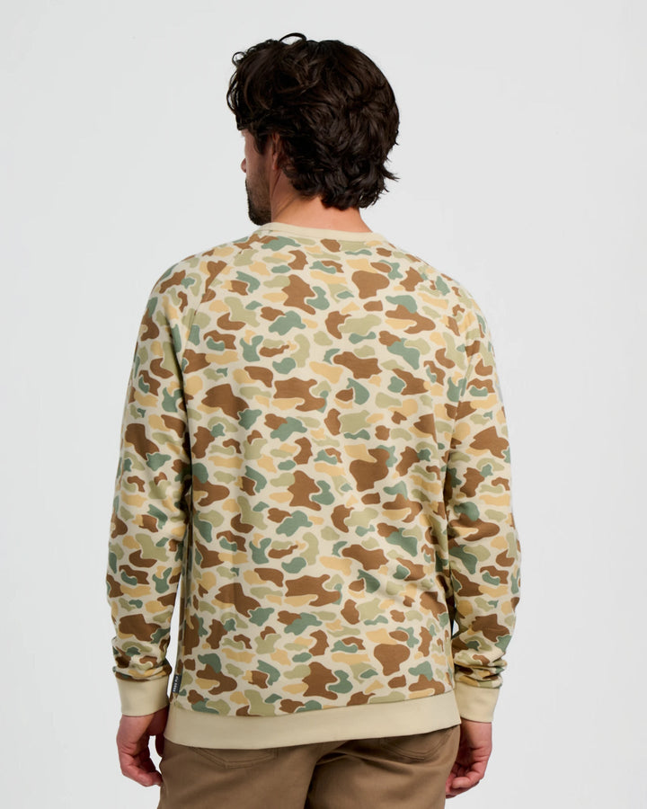 FreeFly Men’s Bamboo Lightweight Fleece Crew - Vintage Camo