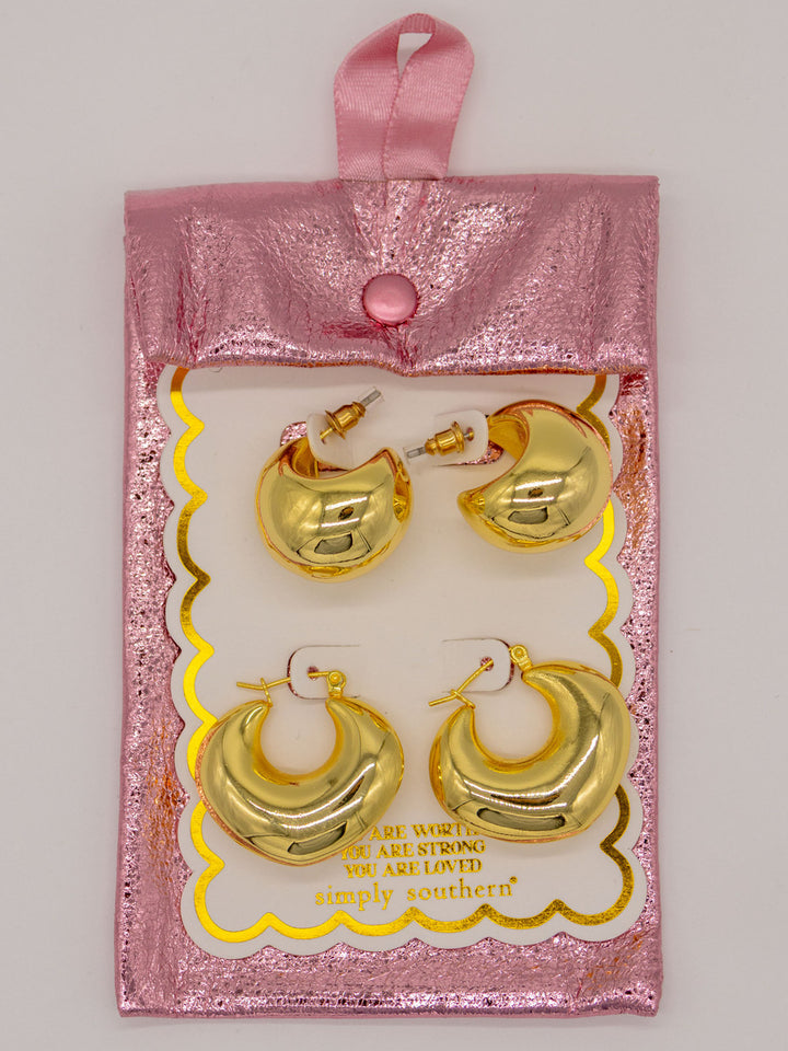 Simply Earring Set - Classic Hoops