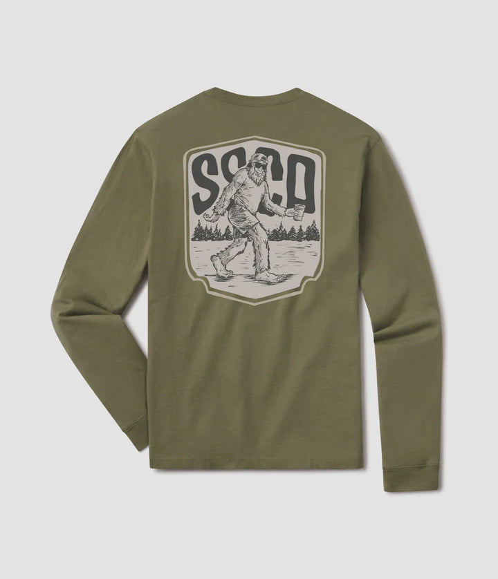 SSCO Men’s Brosquatch L/S Pocket T-Shirt - Spanish Moss