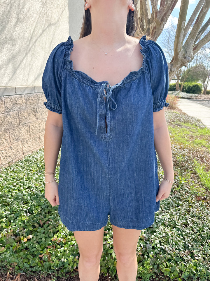 Nadia Denim Romper