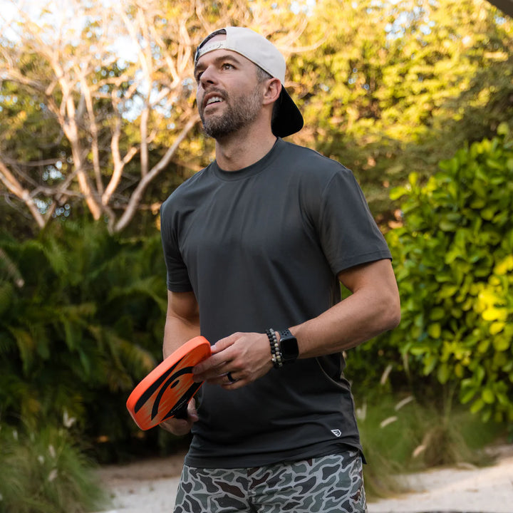 Burlebo Mens S26 Go To Tee - Gun Metal Grey