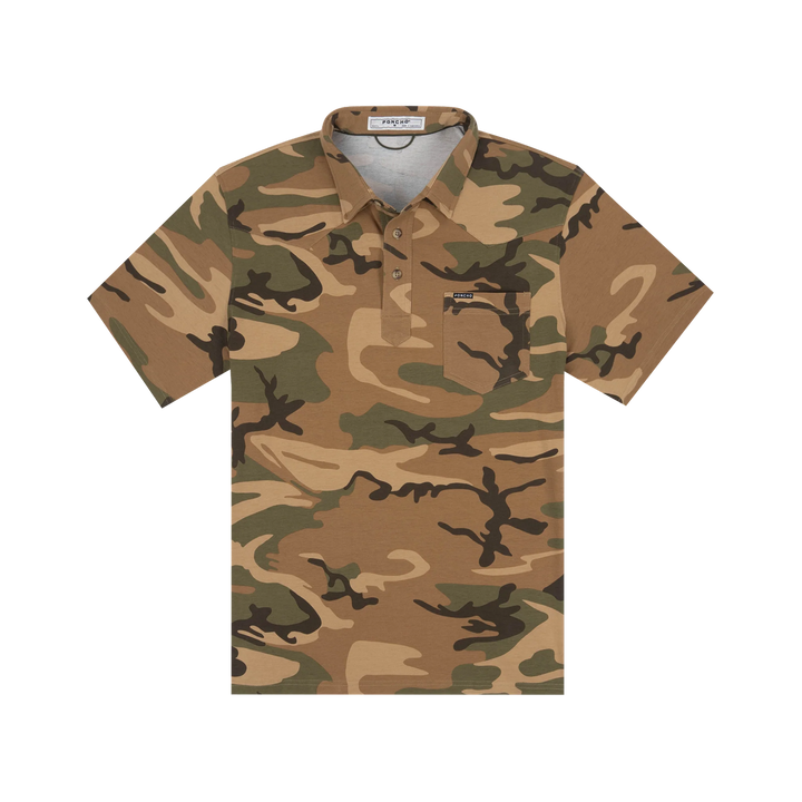Poncho Men’s “The Bird Bag” Regular Pima Cotton Polo - Light Original Camo