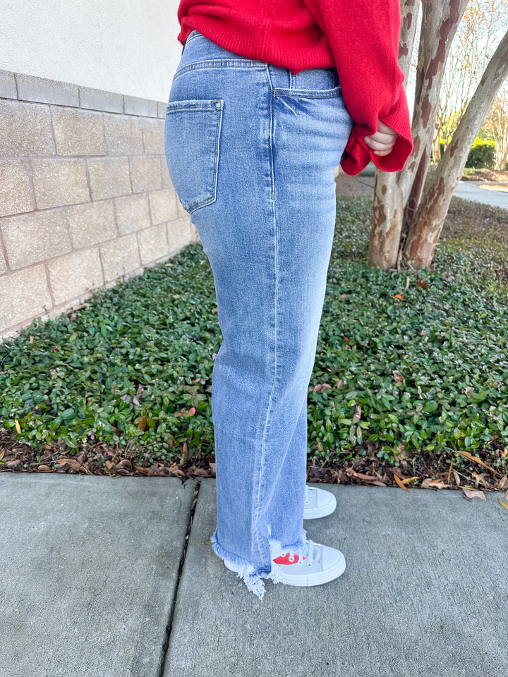 AW Straight Fit Hem Jeans