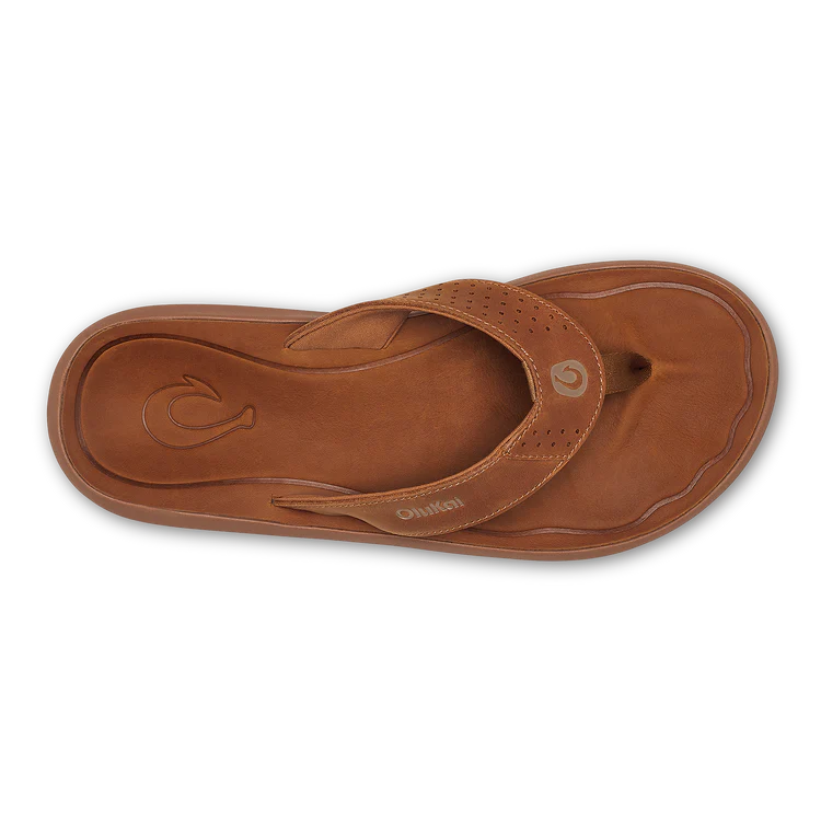 OluKai Men’s Pili Waterproof Leather Sandal - Fox|Fox