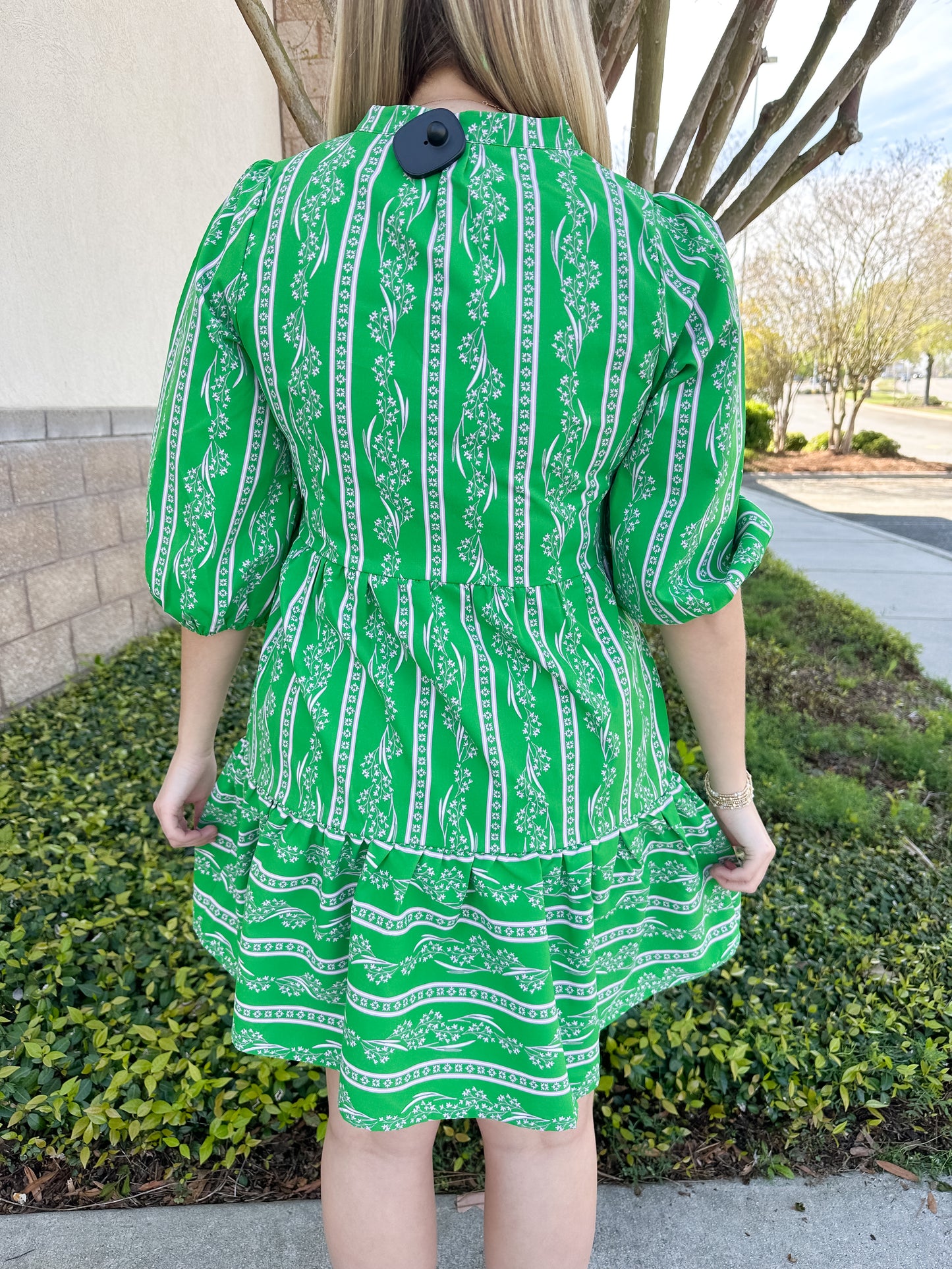 Riley Mini Dress - Garden Lace Green