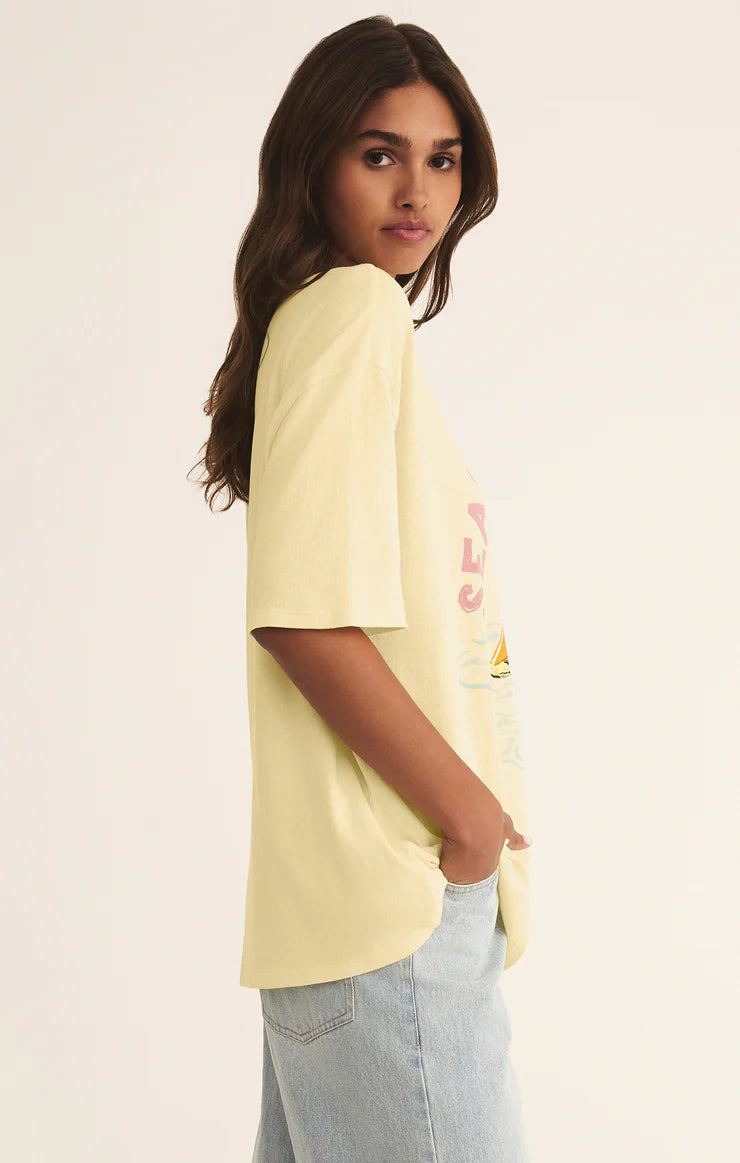 Seas Social Tee - Mellow Yellow