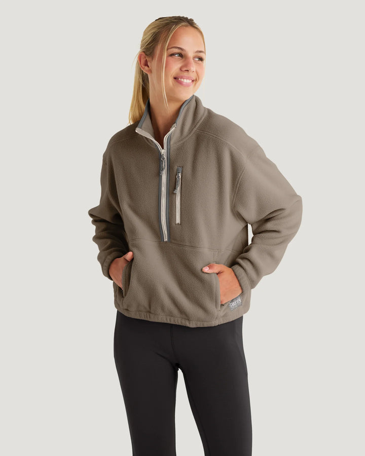 Free Fly Women’s Ashridge Fleece Half Zip - Fossil
