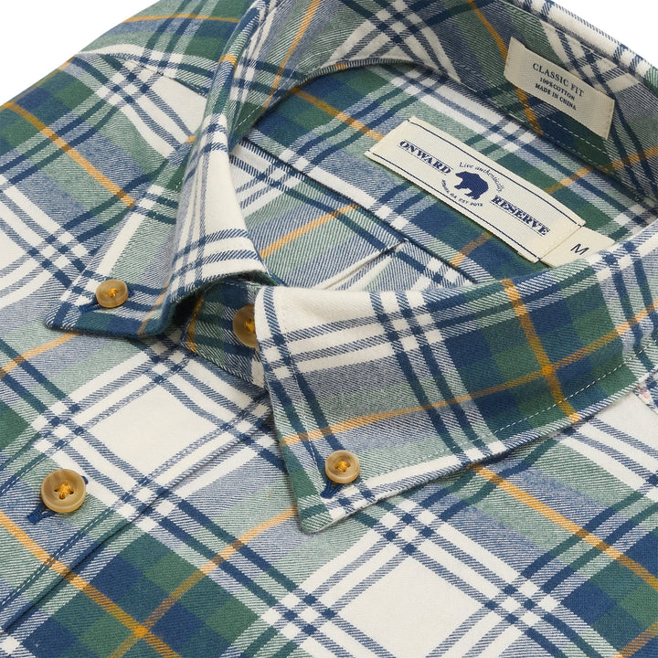 Onward Reserve Bark Featherweight Flannel - Mallard Green