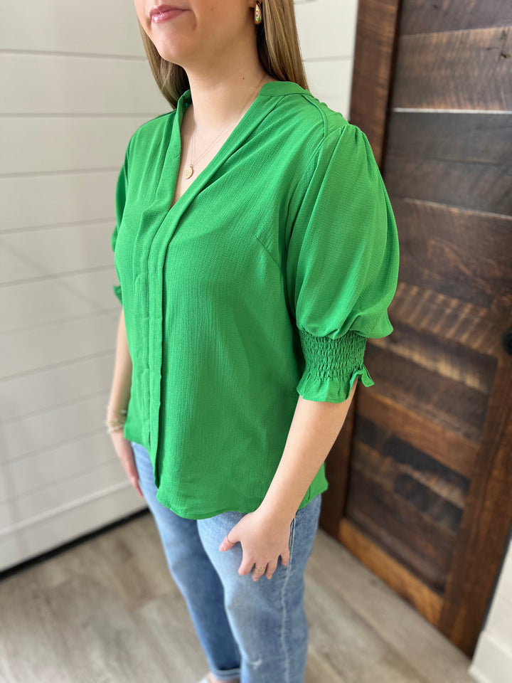 Valerie Top - Kelly Green