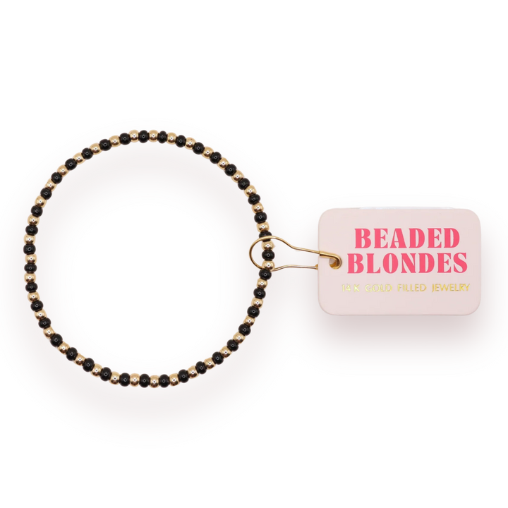 Beaded Blondes Black Demi Bracelet