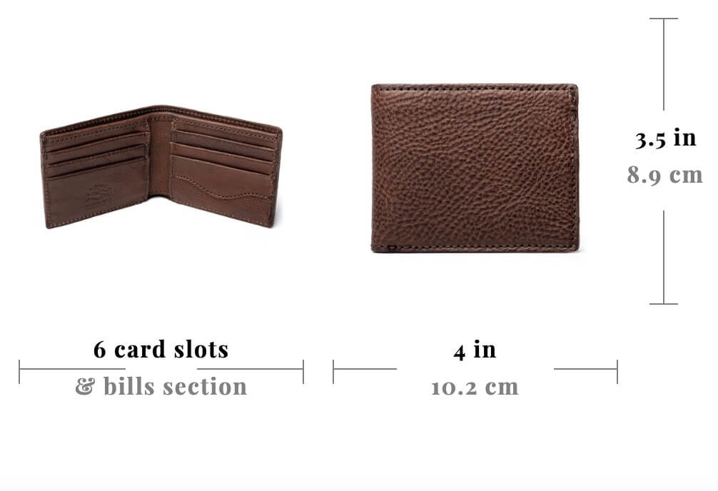 Mission Mercantile Campaign Leather Bifold Wallet - Whiskey