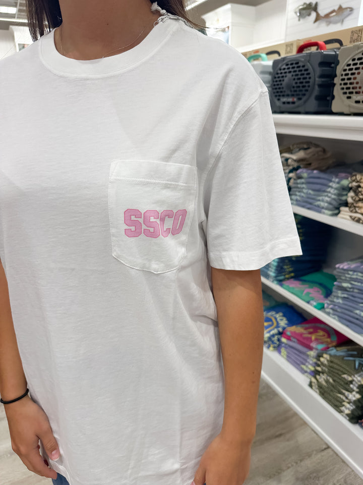 SSCO Women’s Tailgating Club S/S Pocket T-Shirt - Bright White