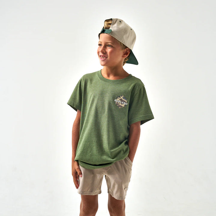 Burlebo Youth Rad Dude S/S T-Shirt - Heather Olive