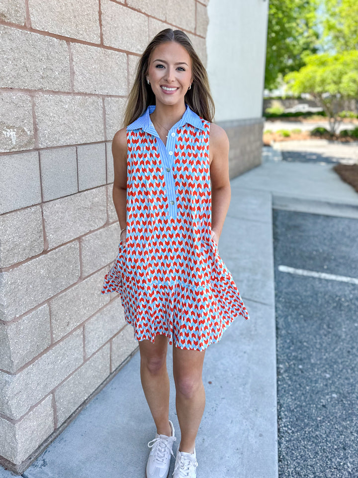 Sandra Print Pattern Dress