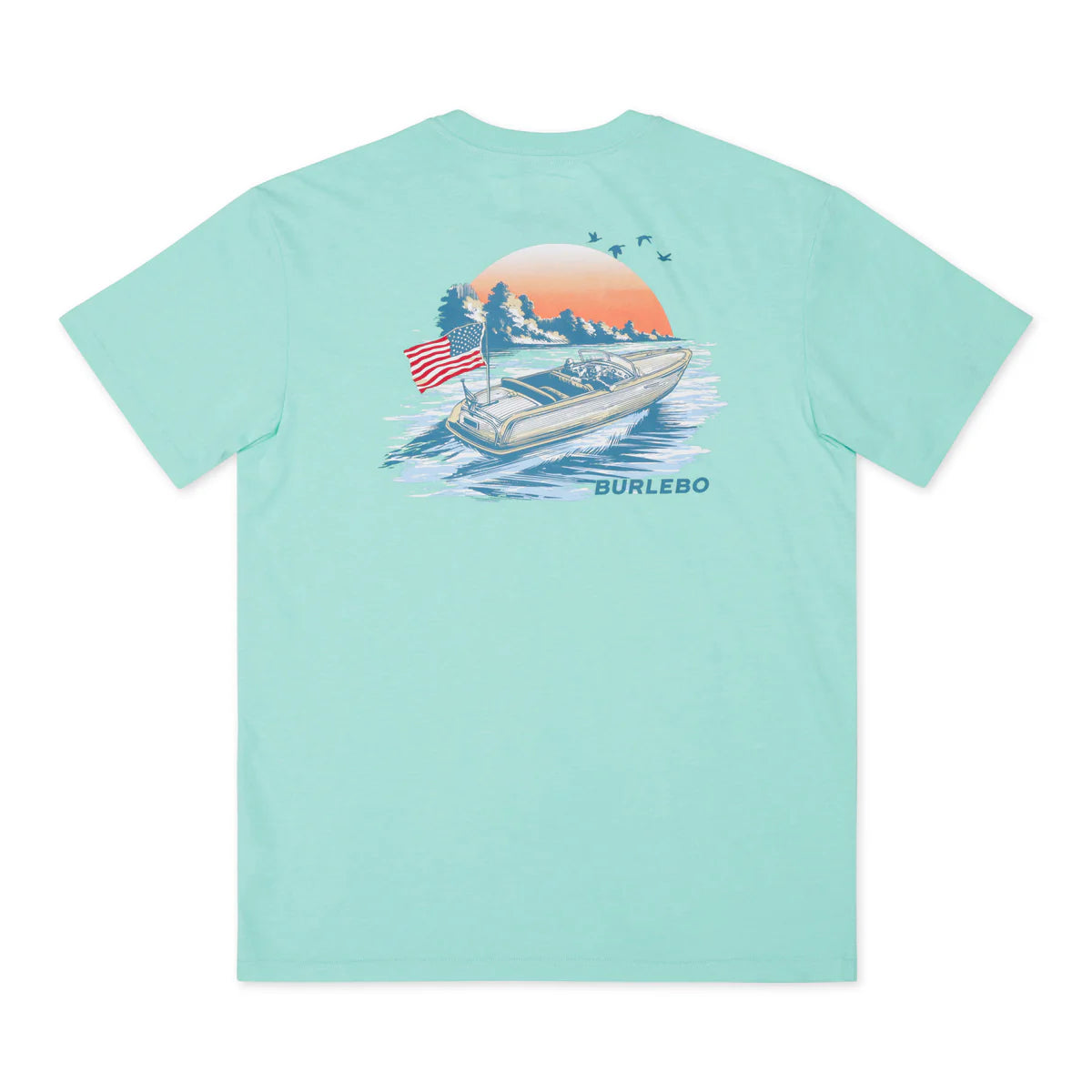 Burlebo Men’s Lake Weekend S/S Pocket T-Shirt - Island Reef