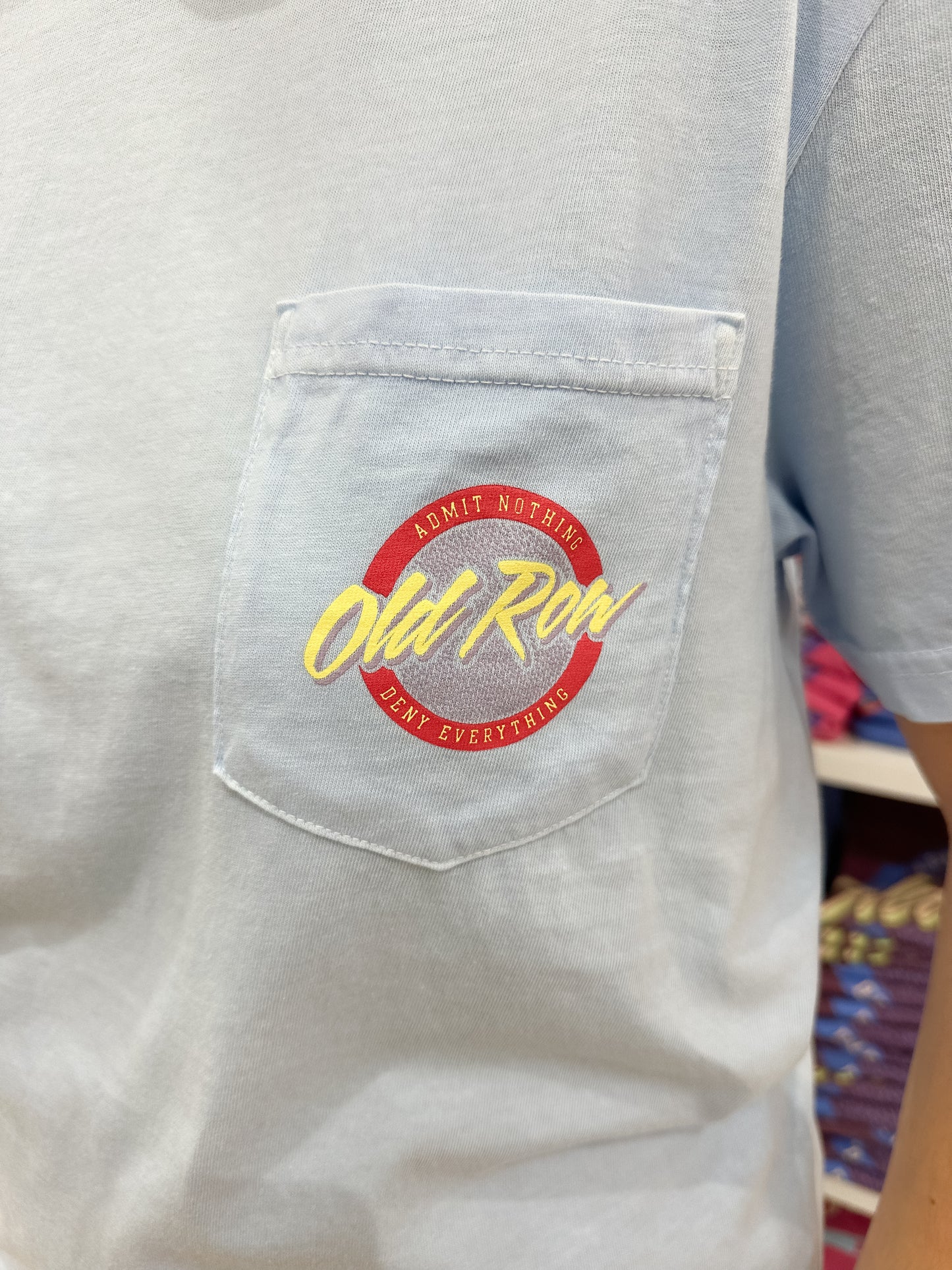 Old Row Circle Logo S/S Pocket T-Shirt - Hydrangea