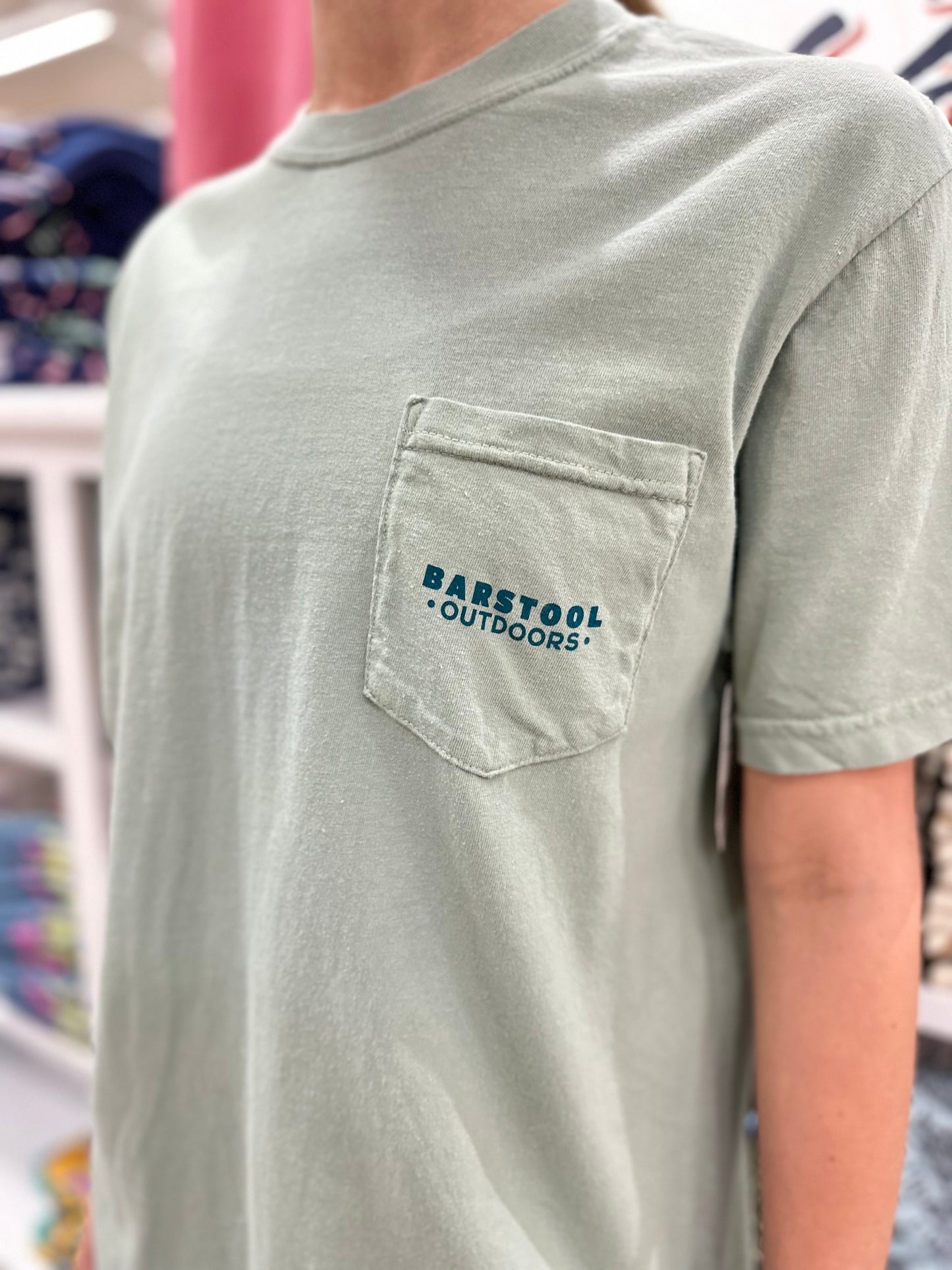 Barstool Outdoors Mountain Pane Pocket S/S T-Shirt - Bay