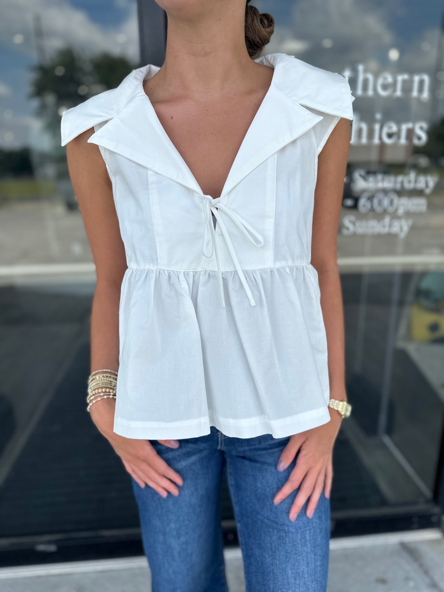 Cindy Collared Top