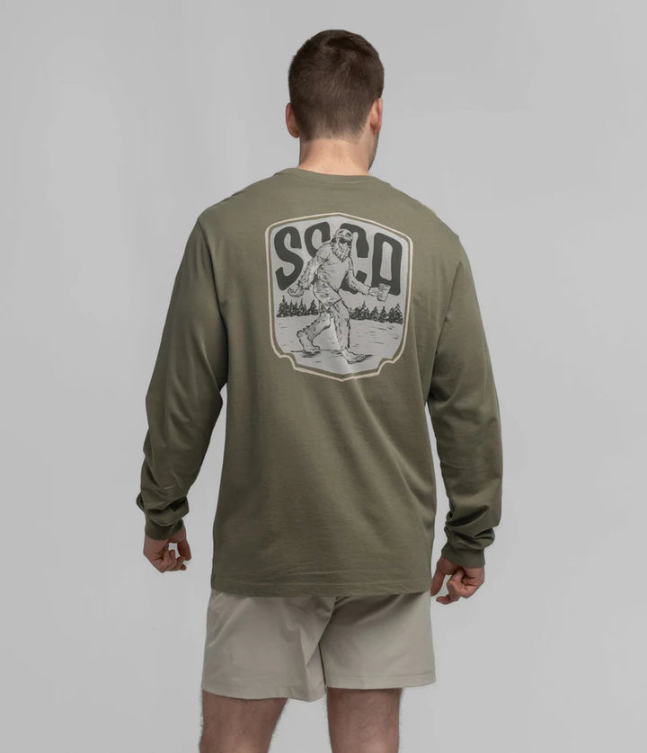 SSCO Men’s Brosquatch L/S Pocket T-Shirt - Spanish Moss